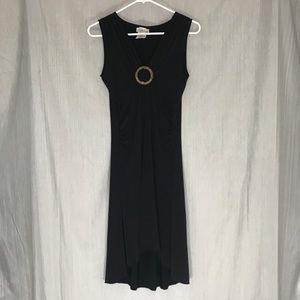 Speechless Black Sleeveless High Low Dress With Side Ruching In Women's Size Med